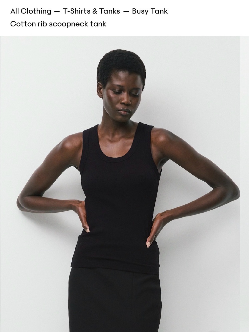 Aritzia busy tank black size large
